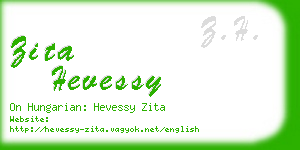 zita hevessy business card